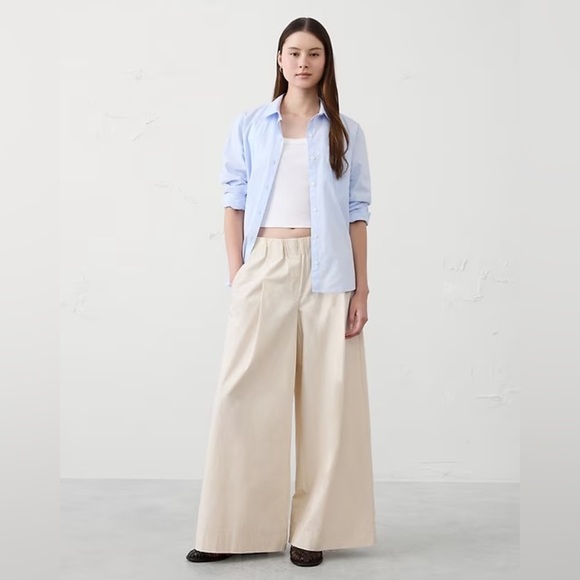 NWT! Banana Republic Stone Twill Mid-Rise Poplin Pull-On Pant - Multiple Sizes